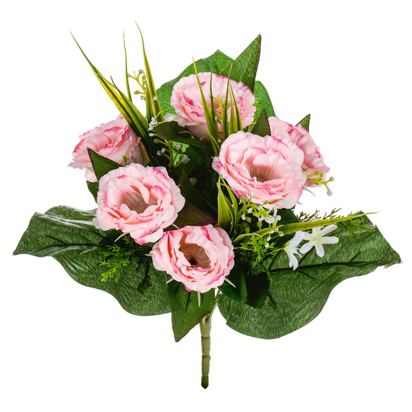 acquista Set 4 Bouquets Artificiels de Lisiantus Hauteur 32 cm Rose