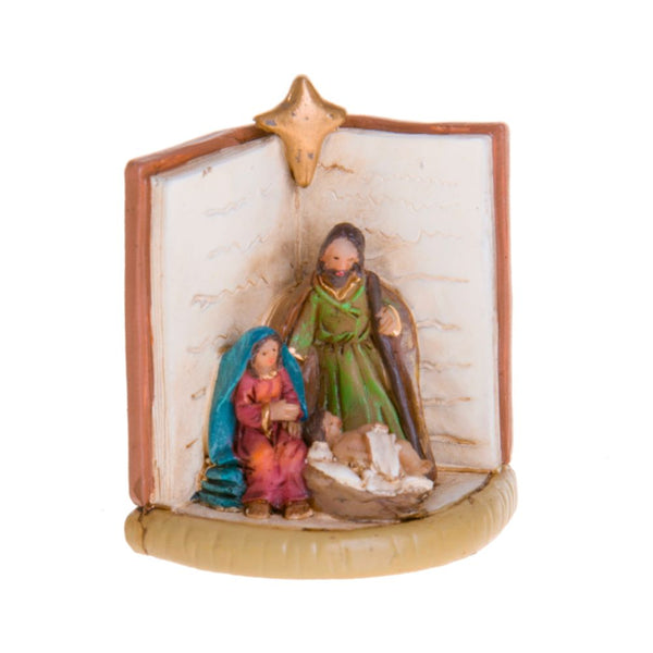 Lot de 6 figurines de la Nativité de Noël avec livre 7 cm en résine prezzo