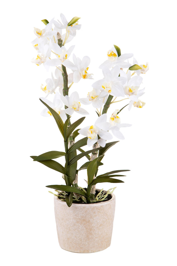 Orchidée Artificielle avec Pot Hauteur 51 cm Blanc acquista