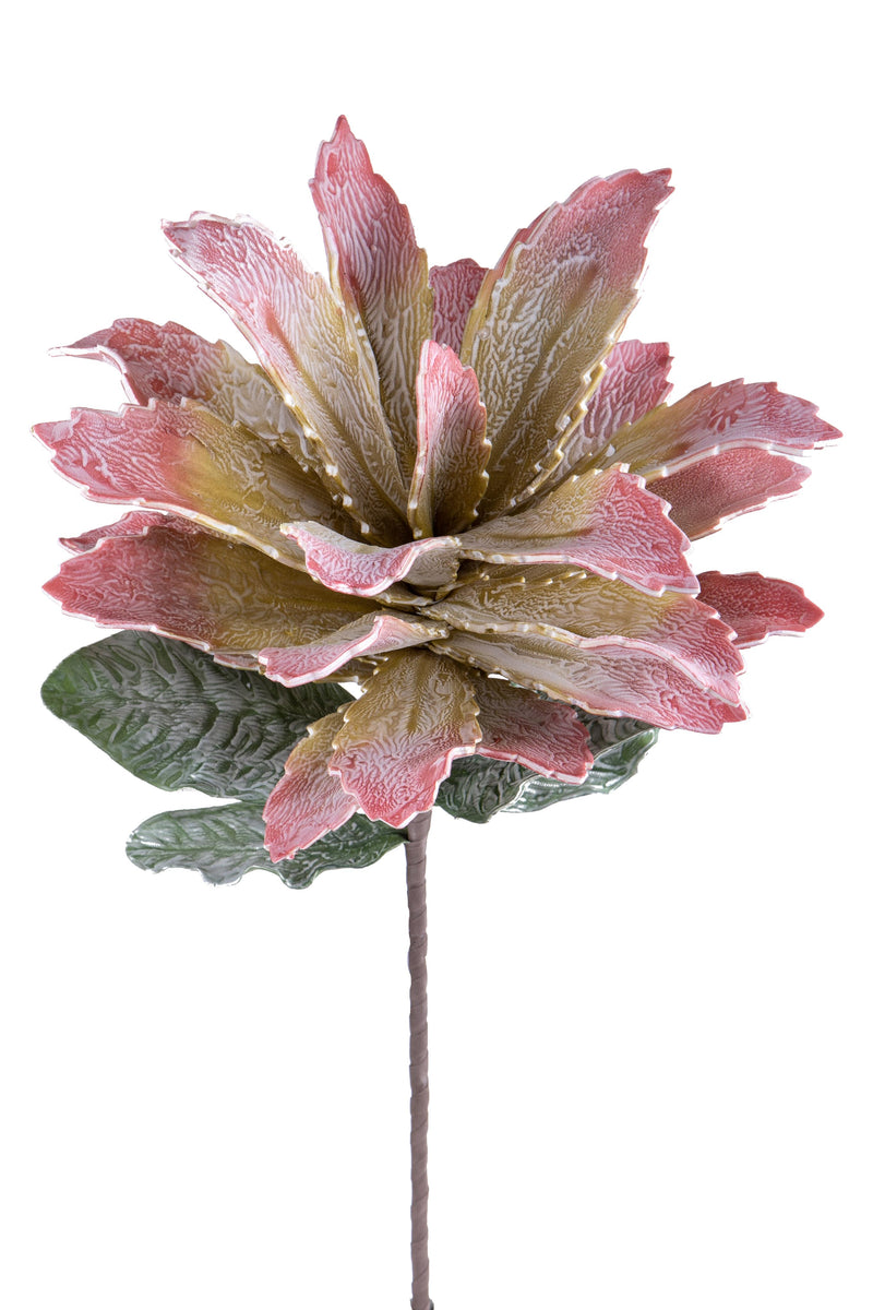 Fiori Artificiali Ginger Foam con Foglie Altezza 70 cm Verde-1