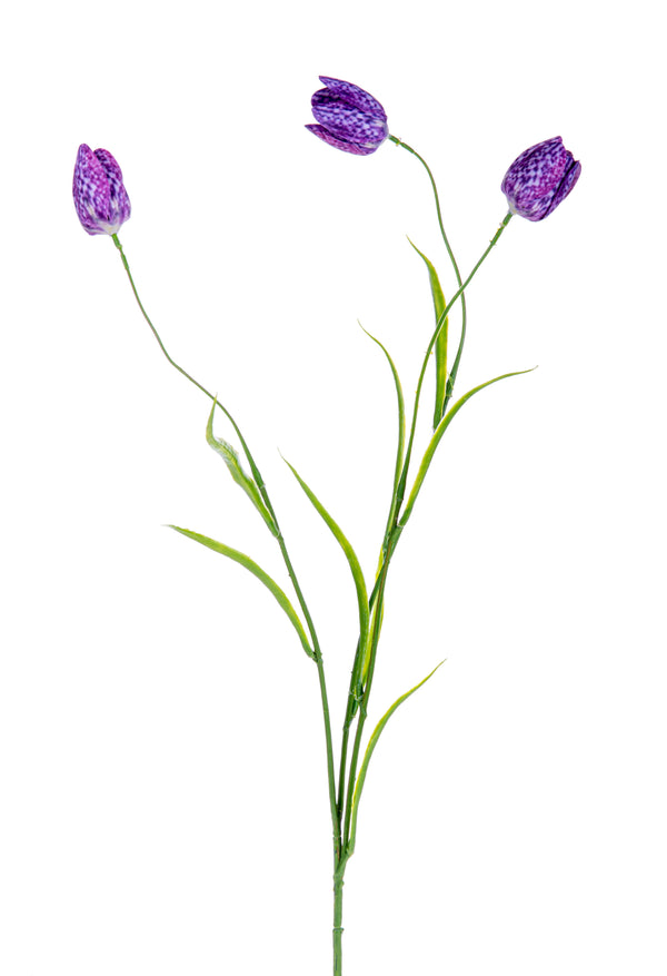 Lot de 8 Fritellaria artificielles composées de 3 fleurs hauteur 72 cm acquista