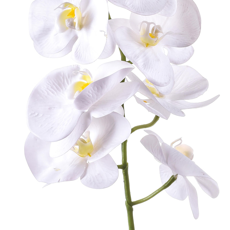 3 Phalaenopsis Artificiali con 7 Fiori Altezza 96 cm Bianco-3