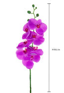 3 Phalaenopsis Artificiali con 7 Fiori Altezza 96 cm Viola-2