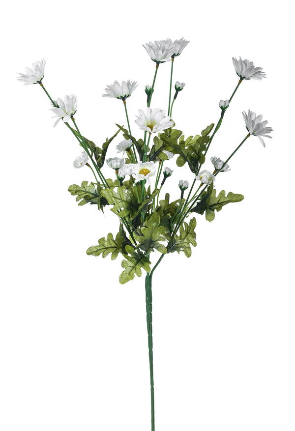 acquista Lot de 6 bouquets de marguerites avec fleurs artificielles H 67 cm blanc