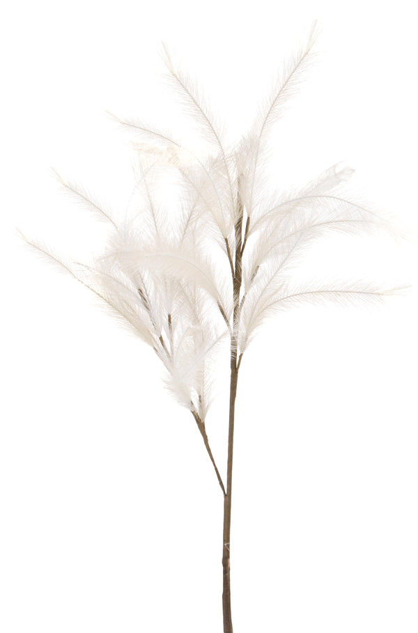 sconto Lot de 3 Pampas Artificielles à 24 Branches Hauteur 115 cm Blanc