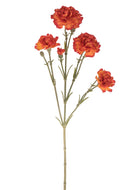 4 Fiori Artificiali di Garofanello Altezza 62 cm Arancio-1