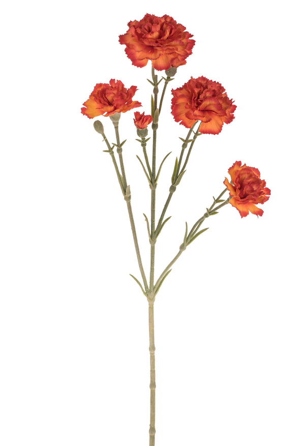 Set 8 fleurs d'oeillets artificielles Hauteur 62 cm Orange sconto