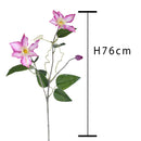 2 Rami Artificiali di Clematis Composto da 2 Fiori Altezza 76 cm Rosa-2