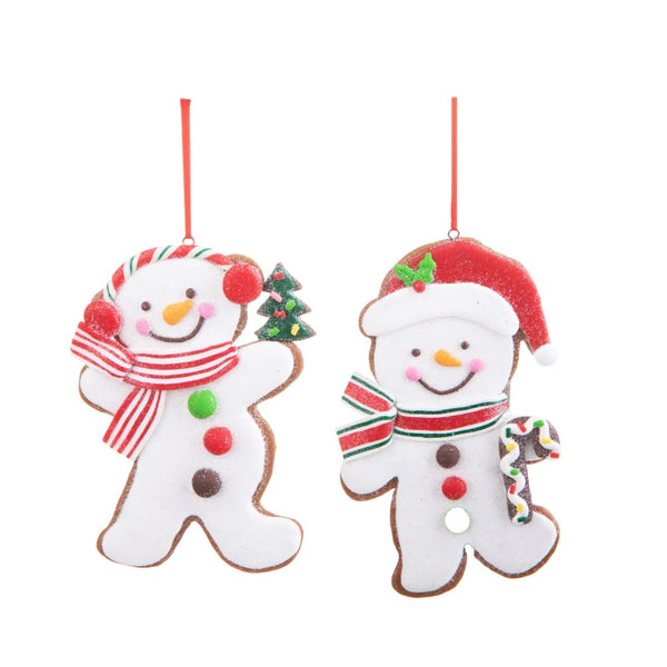 Lot de 8 décorations de Noël bonhomme de neige à suspendre 13,5 cm en plastique prezzo