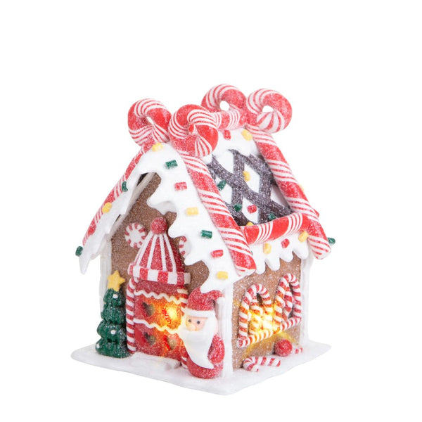 Village de Noël Maison de Noël lumineuse 14,5 cm en résine et verre sconto