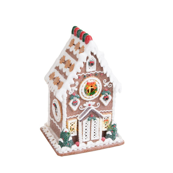 Village de Noël Maison de Noël lumineuse 17,7 cm en résine et verre sconto