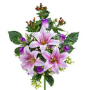 Frontale Artificiali Lilium/Rose 54 cm Viola-1