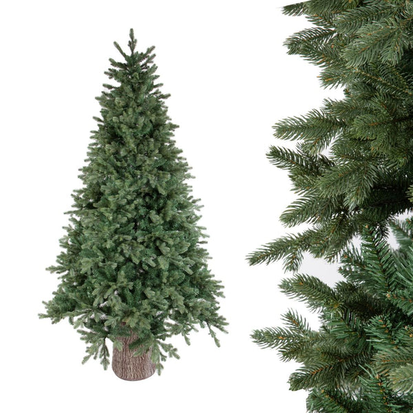 Sapin de Noël artificiel 215 cm 1038 branches avec tronc de sapin vert sconto