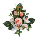 2 Frontali Artificiali Rose/Cymbidium 43 cm Beige-1