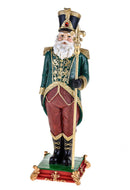 Statuina Babbo Natale con Bastone 33 cm in Resina-1