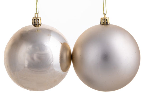 online Lot de 6 boules de Noël à suspendre Ø 15 cm en plastique Champagne