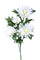 Lot de 6 fleurs d'araignée artificielles à 4 branches hauteur 82 cm blanc