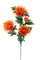 Lot de 12 Fleurs Artificielles de Spidere à 4 Branches Hauteur 82 cm Orange