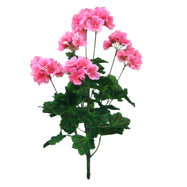 Set 3 Géranium Artificiel Buisson Hauteur 54 cm Rose sconto