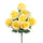 Lot de 3 bouquets artificiels de 9 roses hauteur 43,5 cm jaune
