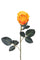 Lot de 8 roses artificielles semi ouvertes hauteur 37 cm orange