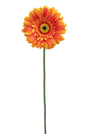 6 Fiori Artificiali di Gerbera Altezza 63 cm Arancio-1