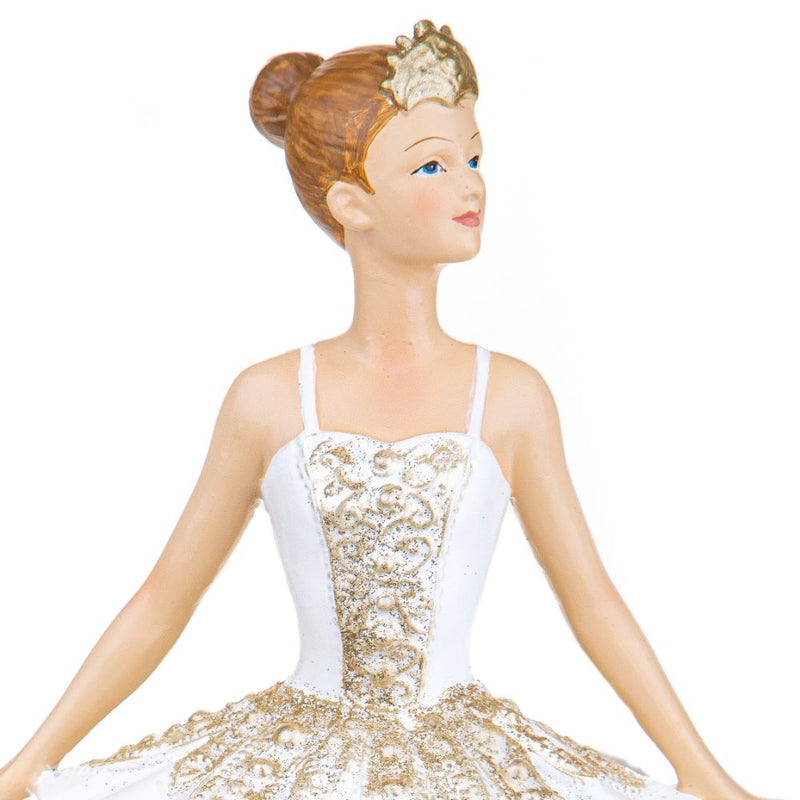 Statuina Ballerina su Punte 21,5 cm in Resina-3