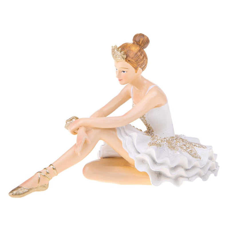 Statuina Ballerina Seduta 12 cm in Resina-2