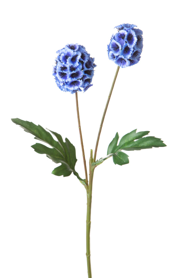 Lot de 6 branches artificielles de Scabiosa Stellata avec fleurs artificielles hauteur 58 cm bleu sconto