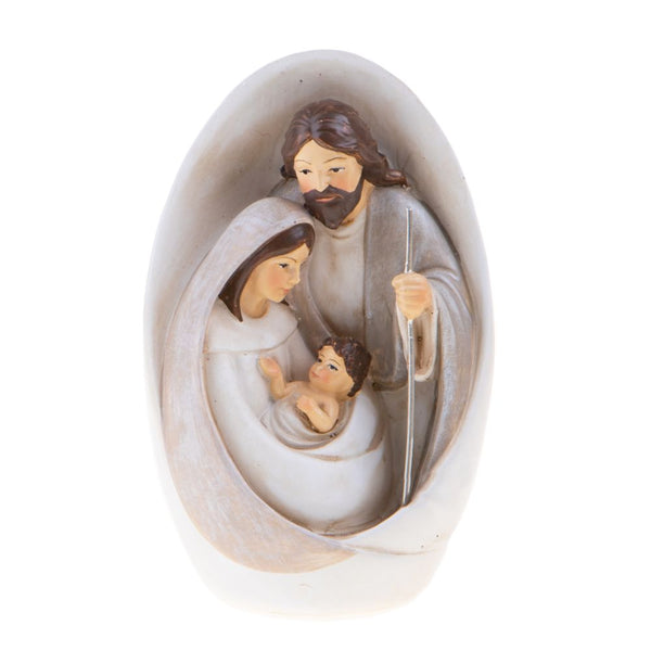 prezzo Figurine ovale de la Nativité de Noël 12 cm en résine