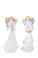 Set 4 Statuine Angeli con Glitter 16,5 cm in Resina-1