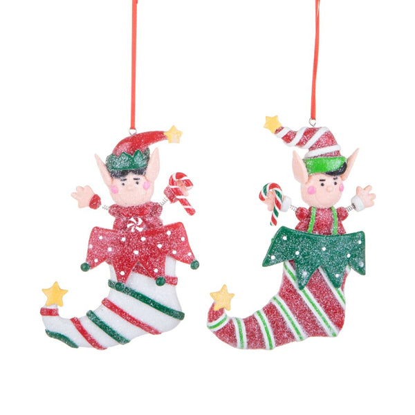 Lot de 8 décorations de Noël Botte de Lutin à suspendre 13 cm en plastique acquista