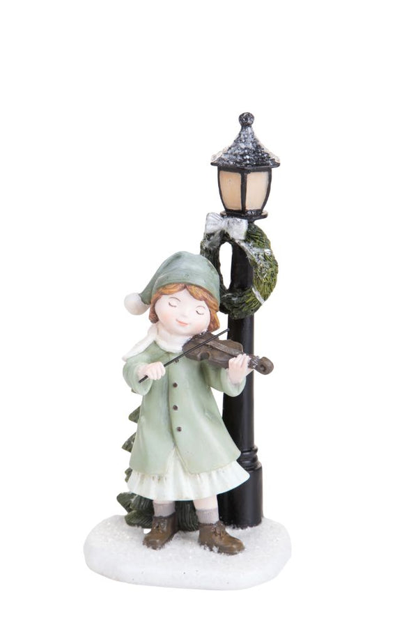 Figurine Fille au Violon 20 cm en Résine sconto