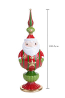 Statuina Babbo Natale con Puntale 33,5 cm in Resina-3