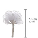 12 Racchette per Confetti Altezza 11 cm Bianco-2