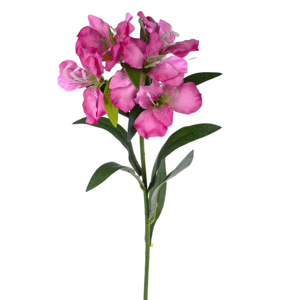 acquista Lot de 8 Fleurs Alstromeria Artificielles en Matière Synthétique Hauteur 62 cm Rose