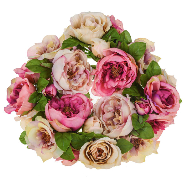 prezzo Lot de 2 couronnes artificielles avec roses largeur 30,5 cm