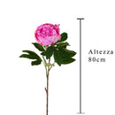 2 Peonia Artificiale Altezza 80 cm Rosa-2