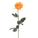 4 Rose Artificiali Aperta Altezza 74 cm Arancio-1