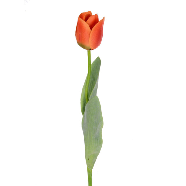 online Lot de 6 tulipes artificielles avec feuilles hauteur 67 cm orange