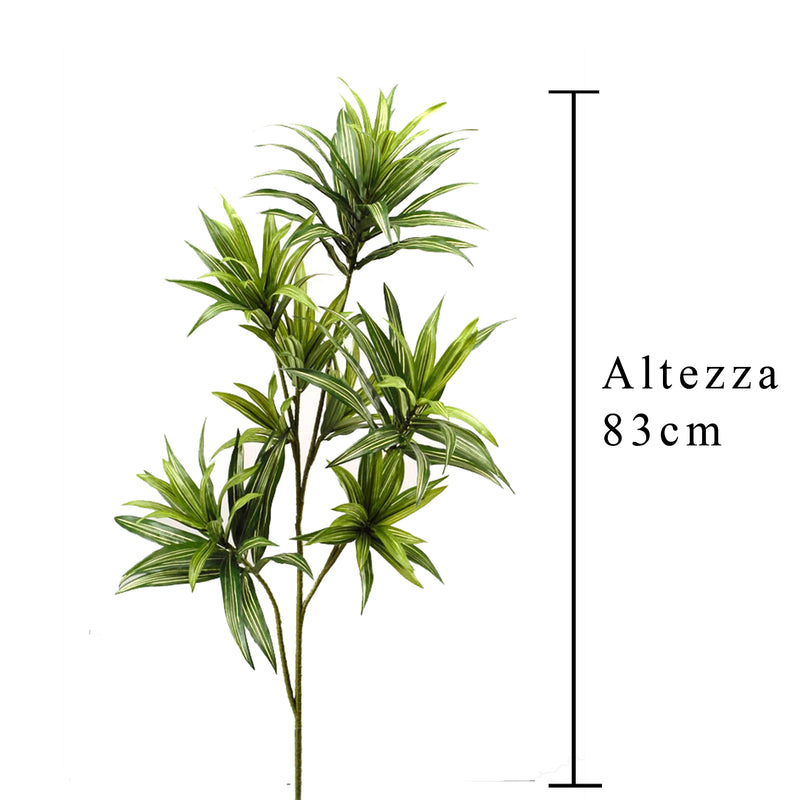 Dracena Artificiale con 141 Foglie Altezza 83 cm Verde-2