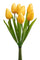 Lot de 3 bouquets de 7 tulipes artificielles, hauteur 37 cm, jaune