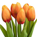 2 Mazzi di 7 Tulipani Artificiali Altezza 37 cm Arancio-3