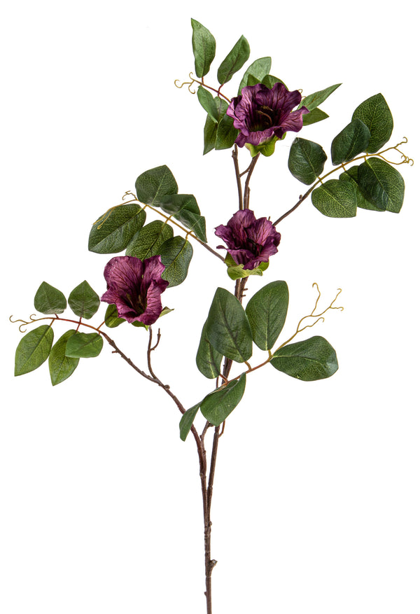 sconto Set 4 Cubea Artificiels avec 3 Fleurs H.75 cm Violet