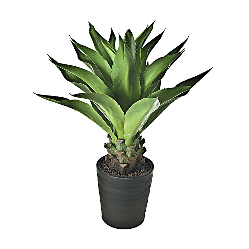 Aloe Artificiale con Vaso Altezza 90 cm Verde-1