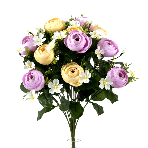 Set 2 Bouquet de Renoncule Artificielle Composé de 13 Fleurs Hauteur 44 cm sconto