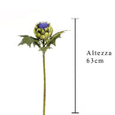 Carciofo Artificiale in Fiori Altezza 63 cm Blu-2