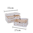 Set di 2 Bauli in Legno Larghezza 32 cm-2