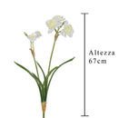 2 Narciso con 2 Fiori Artificiali Altezza 67 cm -2