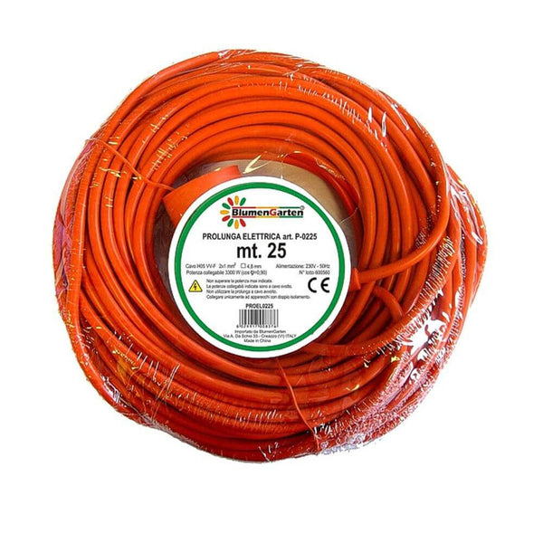 sconto Rallonge Courant Electrique 25m Câble 2x1mm 3300W Orange